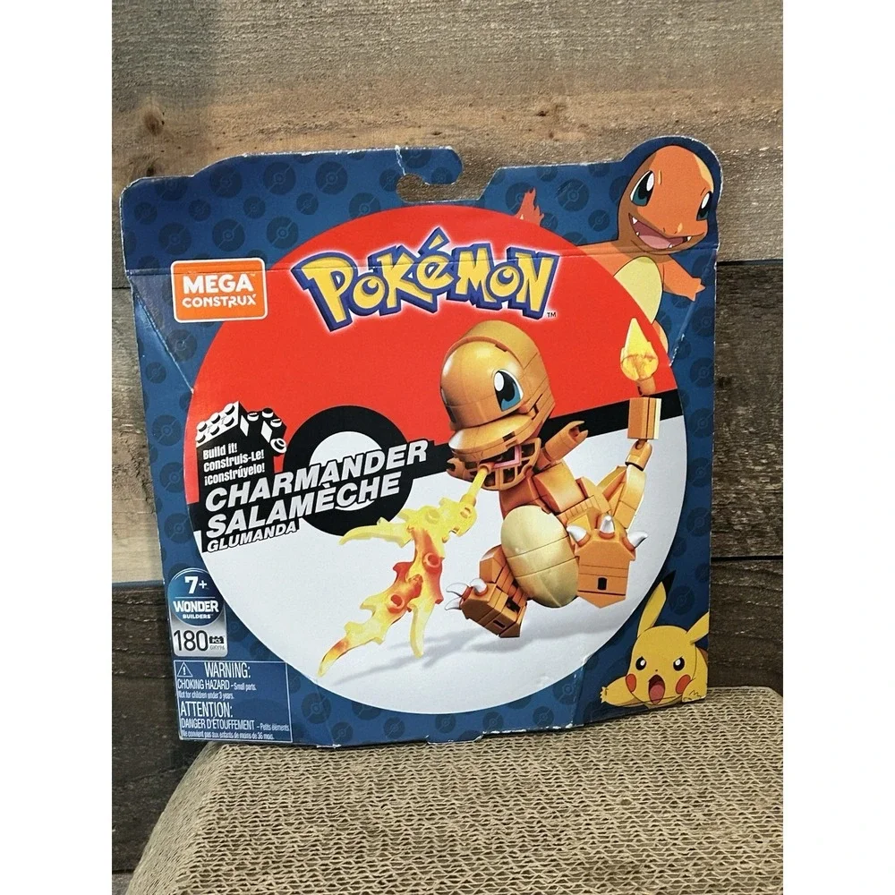 Charmander Mega Construx Building Blocks Set Pokemon 180 pieces Mattel 2023 NEW